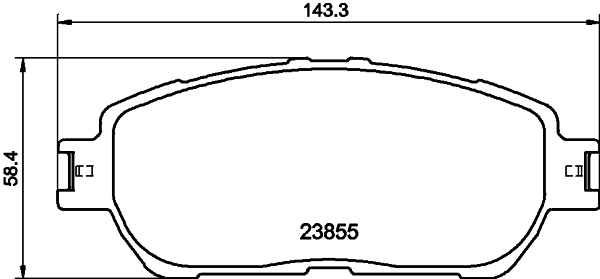 HELLA 8DB 355 014-441 Sada brzdových platničiek kotúčovej brzdy
