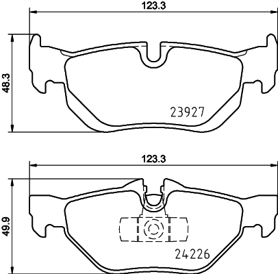 HELLA 8DB 355 031-781 Sada brzdových platničiek kotúčovej brzdy