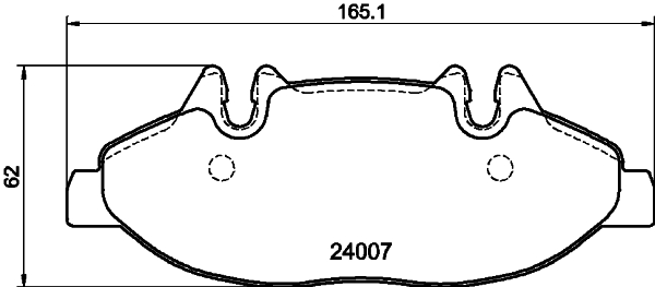 HELLA 8DB 355 010-651 Sada brzdových platničiek kotúčovej brzdy