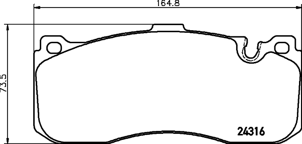 HELLA 8DB 355 014-041 Sada brzdových platničiek kotúčovej brzdy