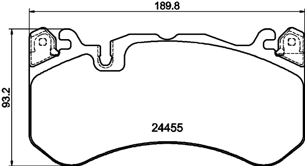 HELLA 8DB 355 040-091 Sada brzdových platničiek kotúčovej brzdy