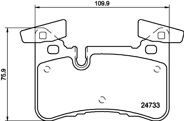 HELLA 8DB 355 015-721 Sada brzdových platničiek kotúčovej brzdy