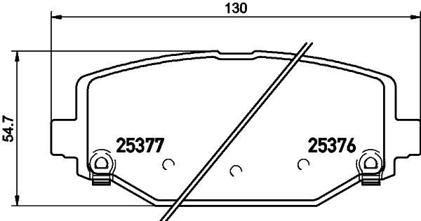 HELLA 8DB 355 020-311 Sada brzdových platničiek kotúčovej brzdy