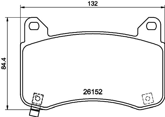 HELLA 8DB 355 040-901 Sada brzdových platničiek kotúčovej brzdy