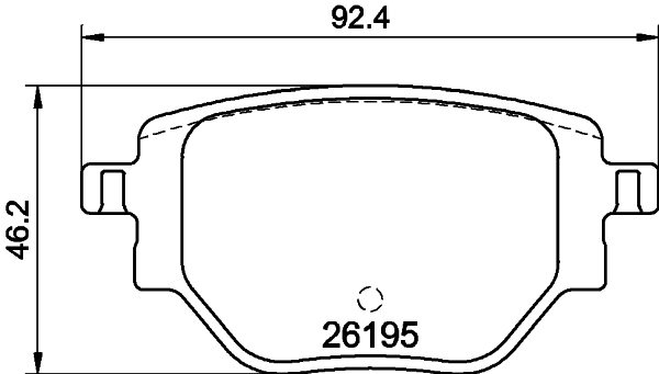HELLA 8DB 355 040-321 Sada brzdových platničiek kotúčovej brzdy