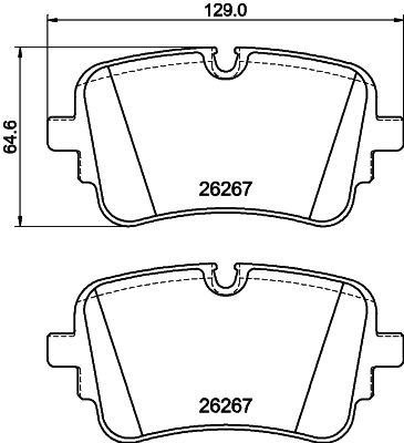 HELLA 8DB 355 041-001 Sada brzdových platničiek kotúčovej brzdy