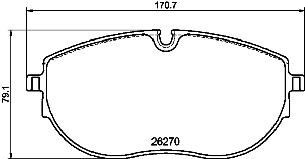 HELLA 8DB 355 040-891 Sada brzdových platničiek kotúčovej brzdy
