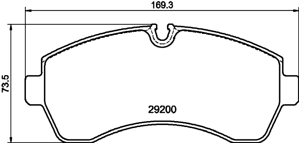 HELLA 8DB 355 043-911 Sada brzdových platničiek kotúčovej brzdy