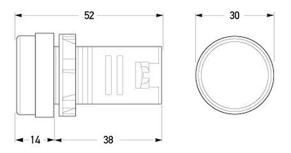 HELLA 2AA 910 233-101 Control Lamp