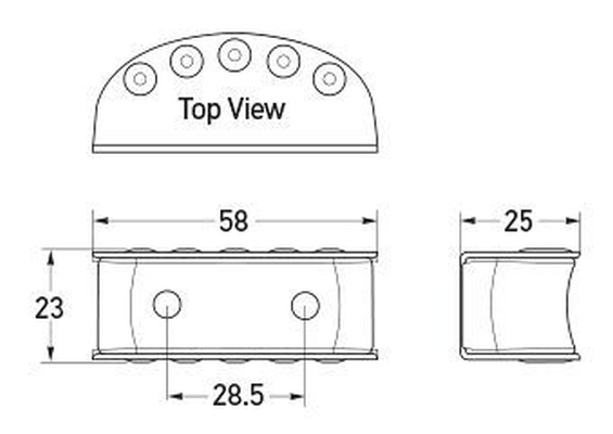HELLA 2XS 980 660-018 Side Marker Light Lateral Mounting