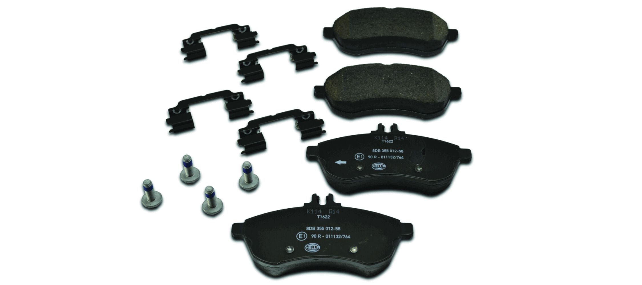 HELLA 8DB 355 012-581 Sada brzdových platničiek kotúčovej brzdy