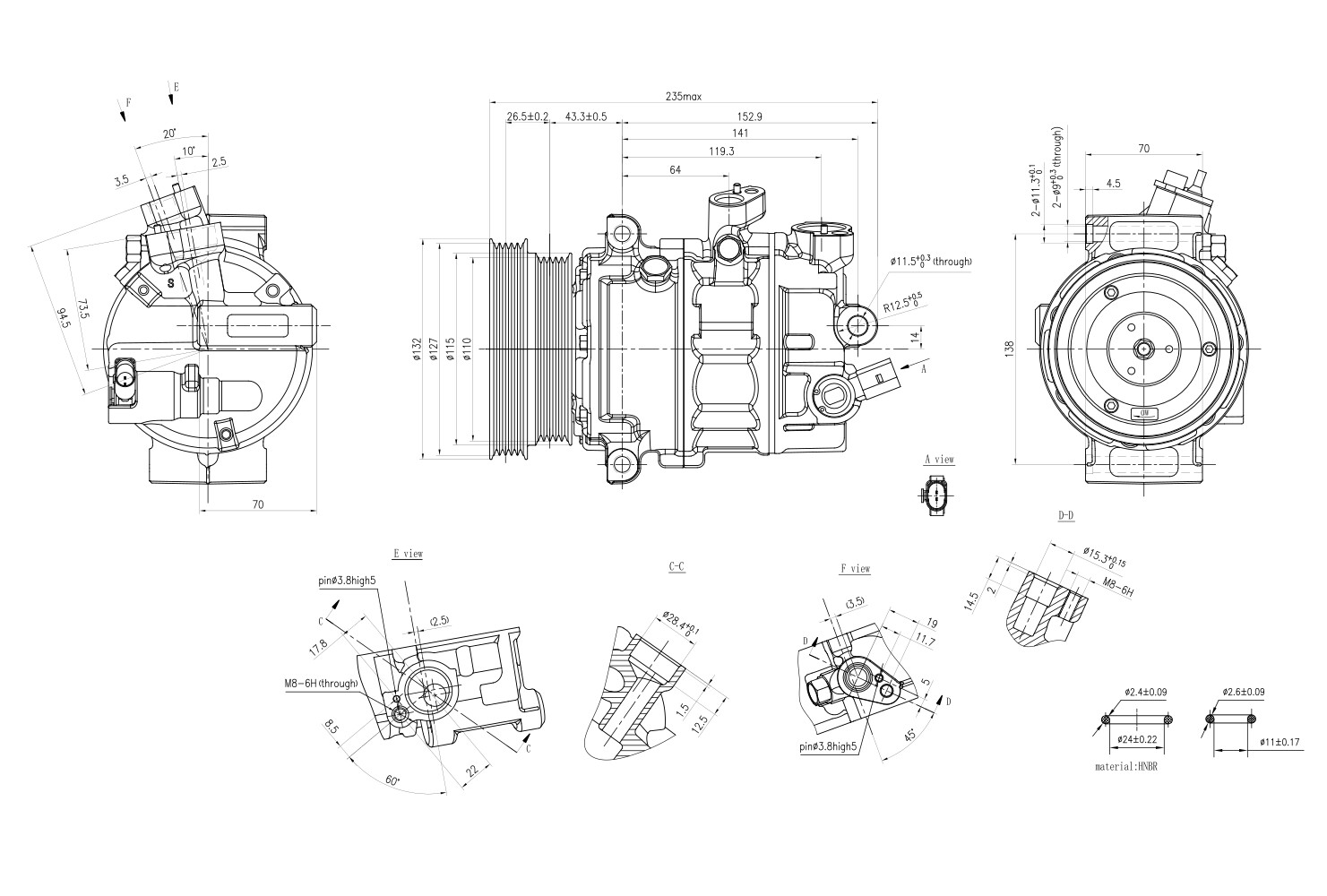 HELLA 8FK 366 200-311 >>> Easy2Fit <<< Compressor, air conditioning