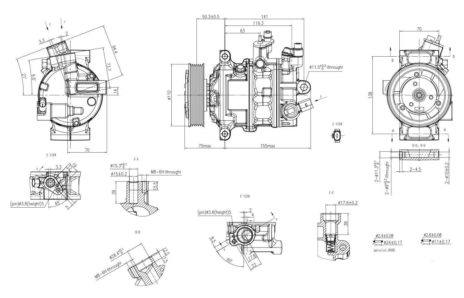 HELLA 8FK 366 200-491 >>> Easy2Fit <<< Compressor, air conditioning