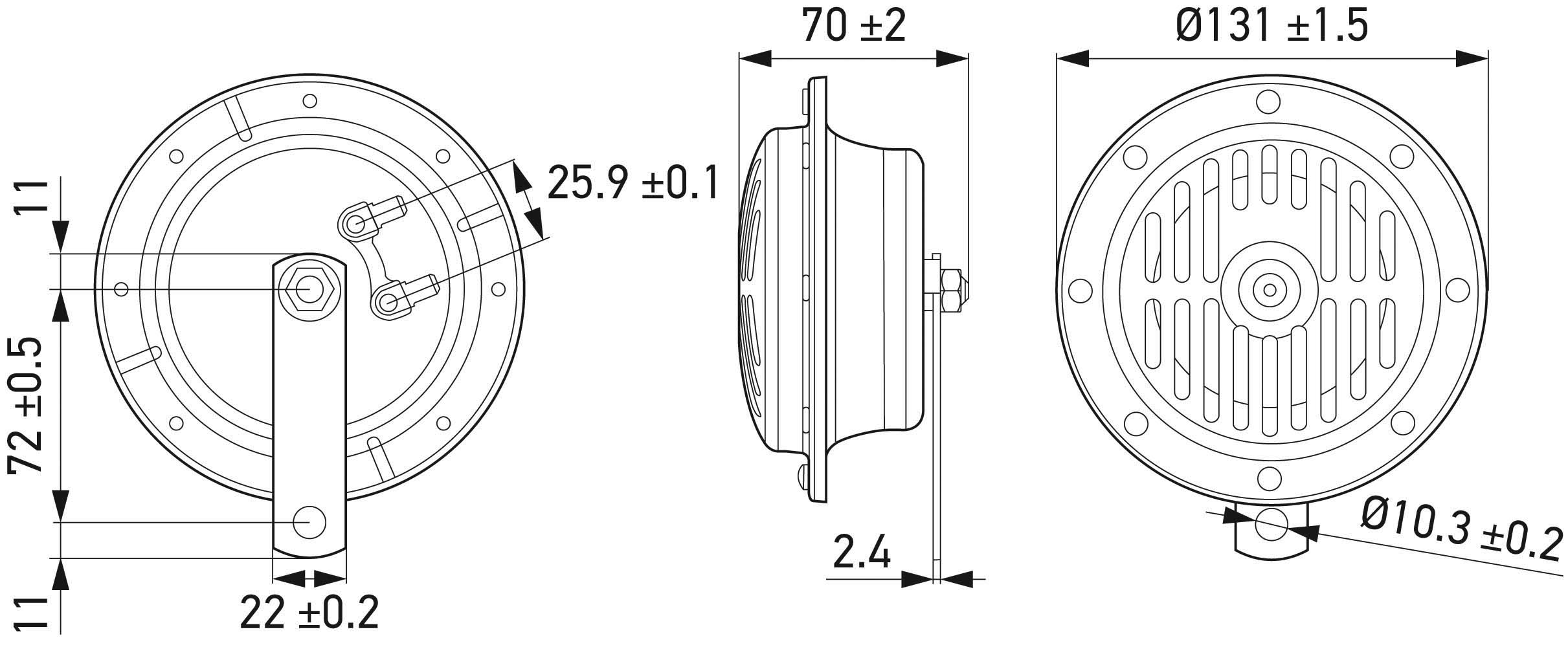 HELLA 3CB 004 811-042 Κόρνα