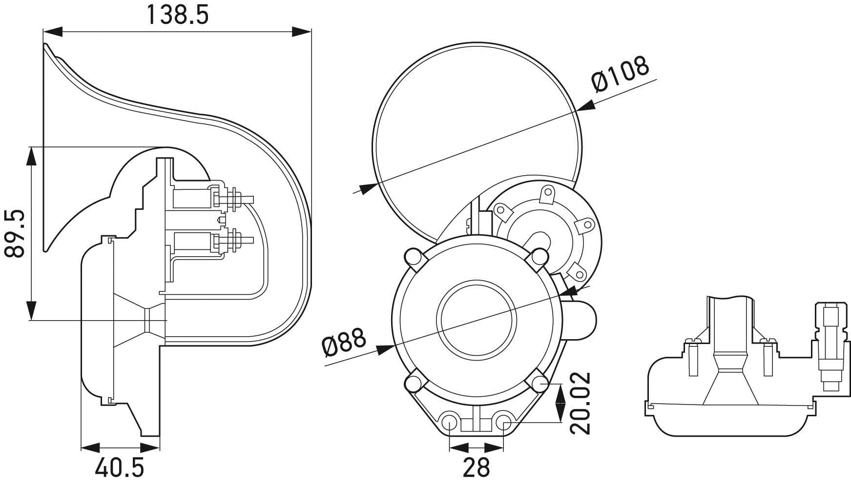 HELLA 3PA 013 410-011 Húkačka