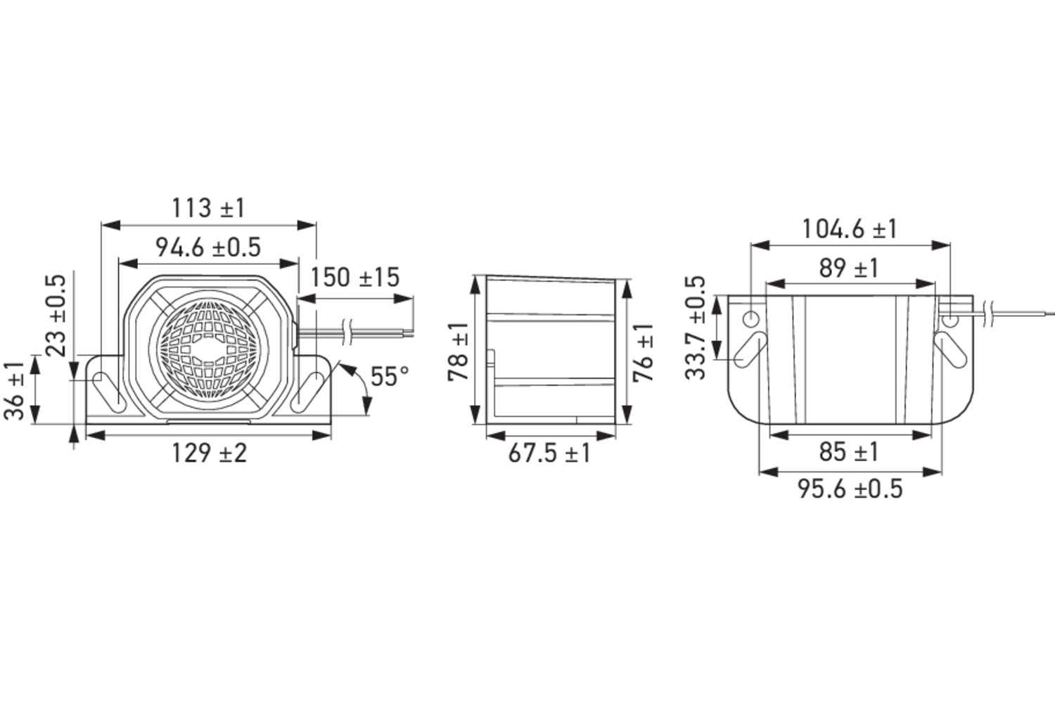 HELLA 3SL 996 139-301 Back-up Alarm