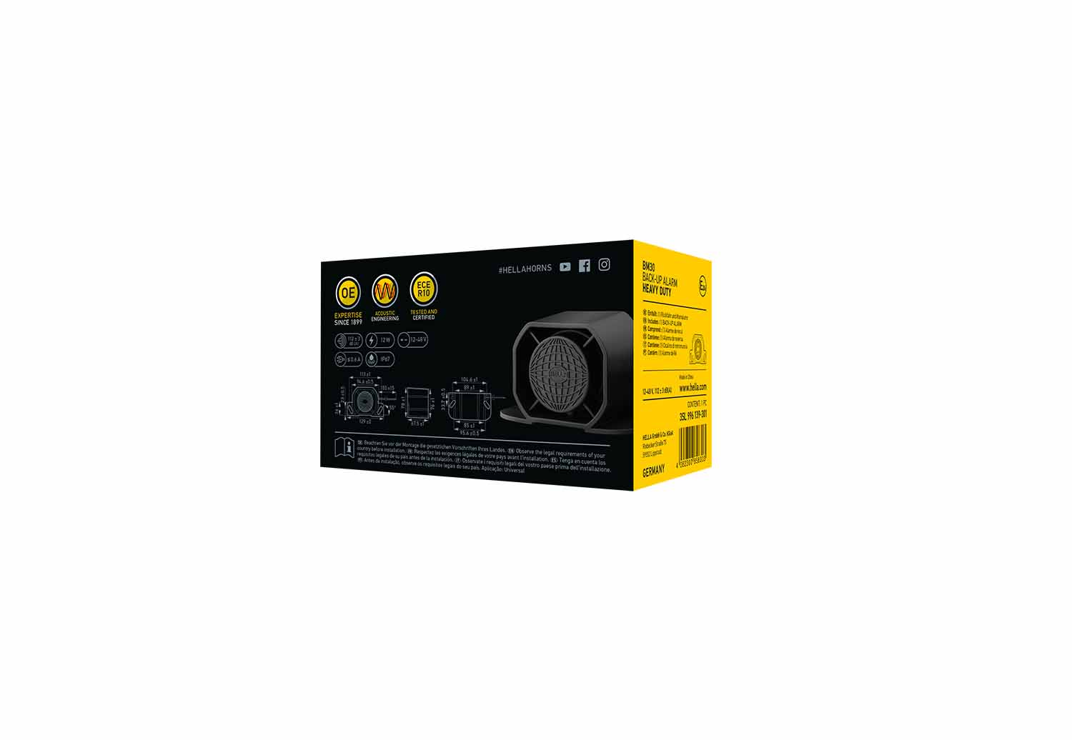 HELLA 3SL 996 139-311 Back-up Alarm