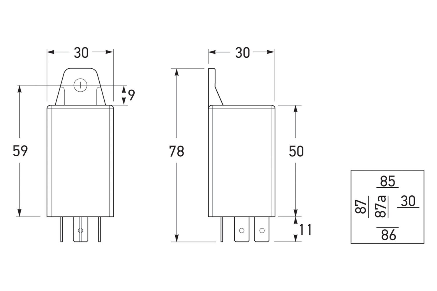 HELLA 5DF 980 818-011 Control Unit, lights