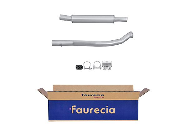 HELLA 8LB 366 021-571 Easy2Fit – PARTNERED with Faurecia Front Muffler Front for PEUGEOT