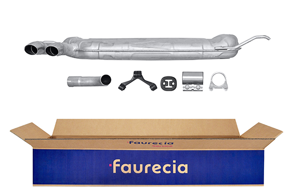 HELLA 8LD 366 026-681 Easy2Fit – PARTNERED with Faurecia Rear Muffler Rear for AUDI