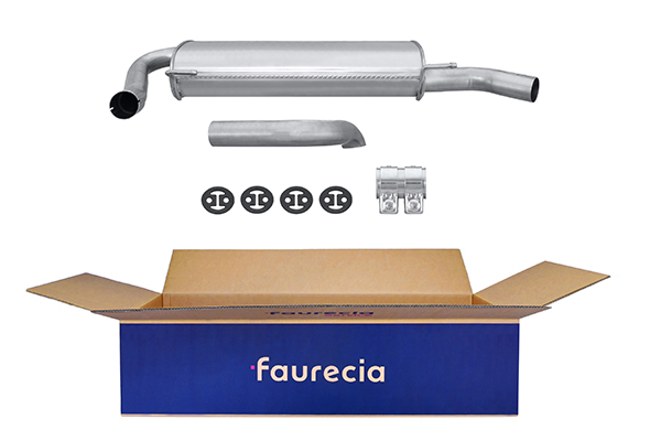 HELLA 8LD 366 027-941 Easy2Fit – PARTNERED with Faurecia Rear Muffler Rear for CITROËN FIAT PEUGEOT