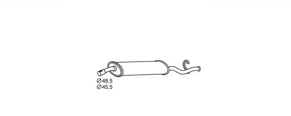 HELLA 8LD 366 029-041 Easy2Fit – PARTNERED with Faurecia Rear Muffler Rear for FIAT