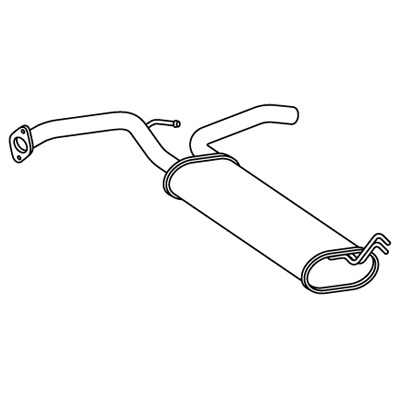 HELLA 8LD 366 032-261 Easy2Fit – PARTNERED with Faurecia Rear Muffler Rear for CITROËN PEUGEOT TOYOTA