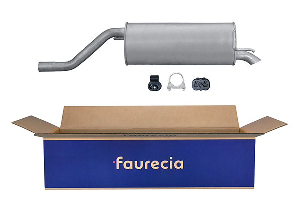 HELLA 8LD 366 032-801 Easy2Fit – PARTNERED with Faurecia Rear Muffler Rear for PEUGEOT