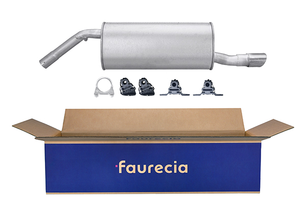 HELLA 8LD 366 032-881 Easy2Fit – PARTNERED with Faurecia Rear Muffler Rear for PEUGEOT