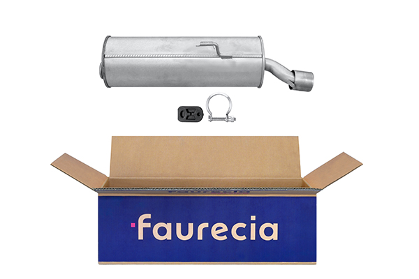 HELLA 8LD 366 032-991 Easy2Fit – PARTNERED with Faurecia Rear Muffler Rear for PEUGEOT