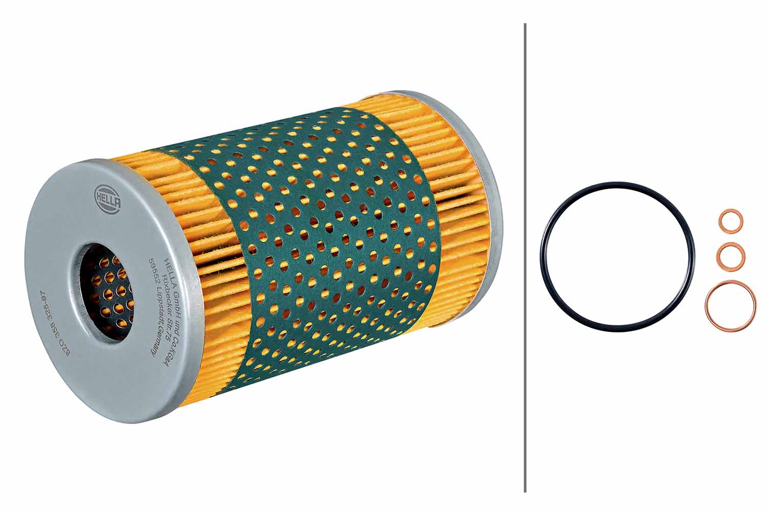 HELLA 8ZO 358 325-971 Oil Filter for MERCEDES-BENZ