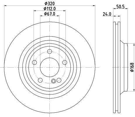 HELLA 8DD 355 133-251 PRO High Carbon Brzdový kotúč