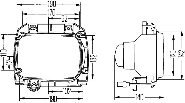 HELLA 1AE 003 427-861 Kit faro principale