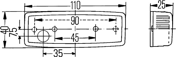 HELLA 2PS 006 717-051 Luce demarcazione laterale