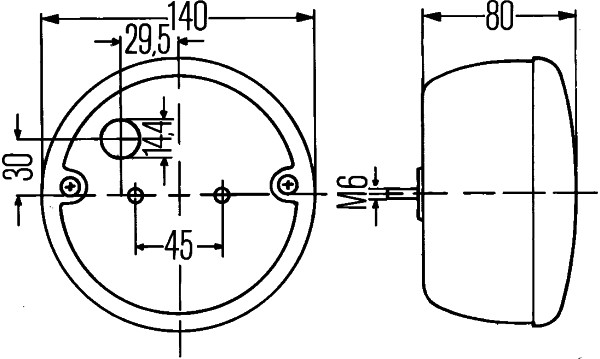 HELLA 2SE 001 685-227 Luce posteriore