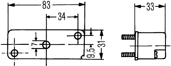 HELLA 2KA 003 168-027 Luce targa