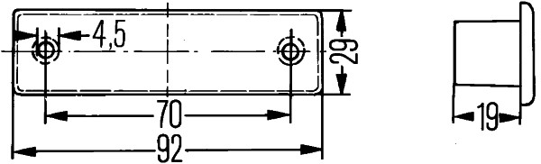 HELLA 2KA 004 331-067 Luce targa