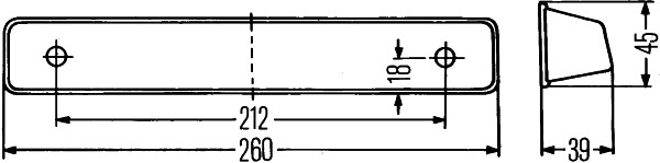 HELLA 2KA 001 610-001 Luce targa