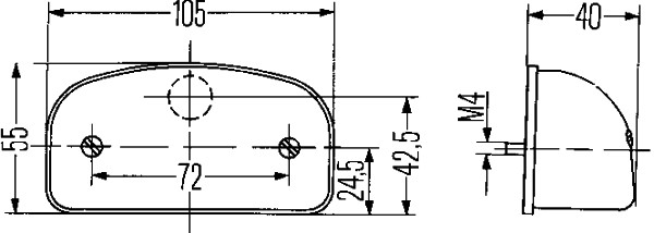 HELLA 2KA 001 386-231 Luce targa