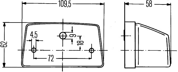 HELLA 2KA 003 389-217 Luce targa