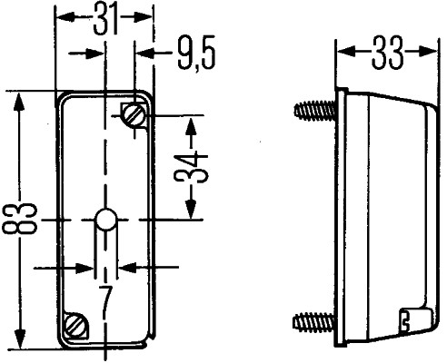 HELLA 2XS 003 168-071 Luce permietrale