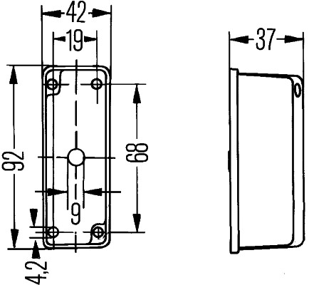 HELLA 2XS 005 020-001 Luce permietrale