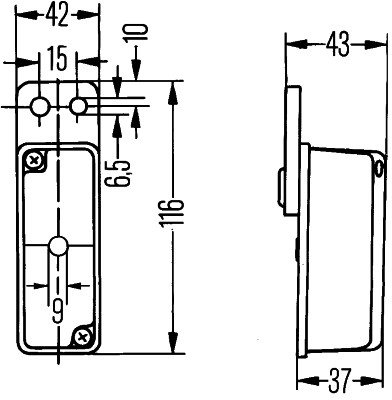 HELLA 2XS 005 020-017 Luce permietrale