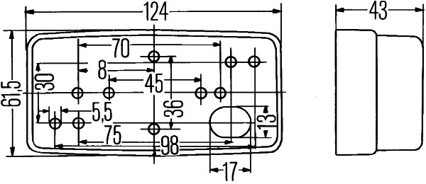 HELLA 2PS 004 361-001 Luce demarcazione laterale