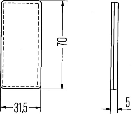 HELLA 8RA 004 412-011 Catarifrangente