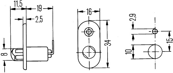 HELLA 6ZF 004 365-011 Interruttore, Luce contatto alla porta