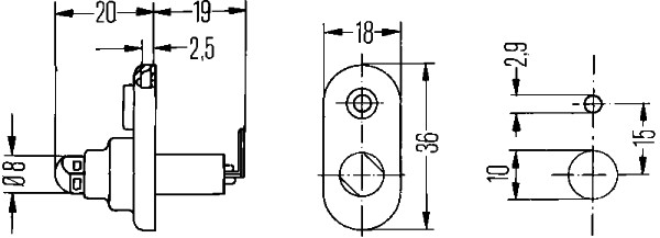 HELLA 6ZF 004 365-031 Interruttore, Luce contatto alla porta