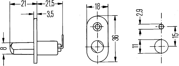 HELLA 6ZF 005 388-001 Interruttore, Luce contatto alla porta