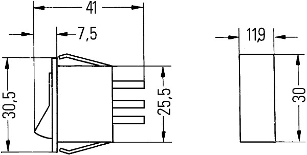 HELLA 6EH 004 406-042 Interruttore/Comando/Innesto