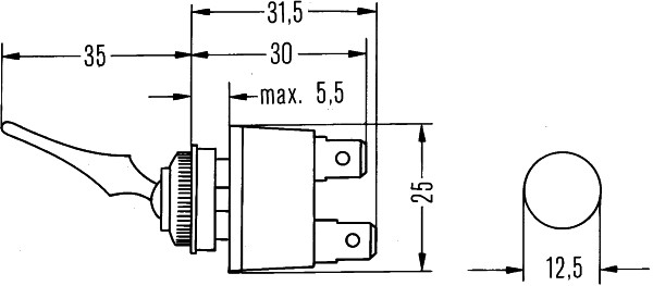 HELLA 6EG 001 567-122 Interruttore/Comando/Innesto